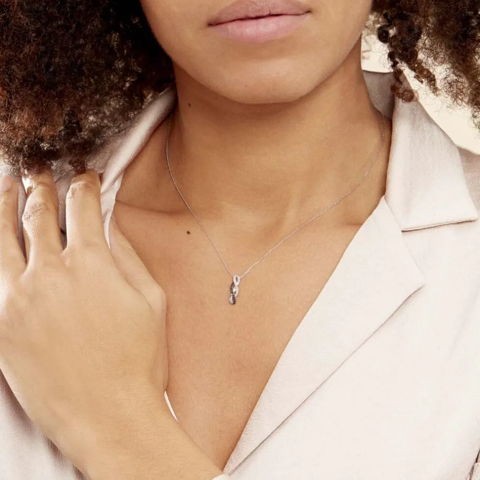 Collier Callune Or Blanc Diamant