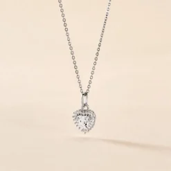 Collier Calvi Argent Blanc Oxyde De Zirconium