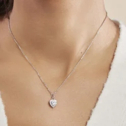 Collier Calvi Argent Blanc Oxyde De Zirconium