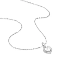 Collier Calvi Argent Blanc Oxyde De Zirconium
