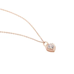 Collier Calvi Argent Rose Oxyde De Zirconium