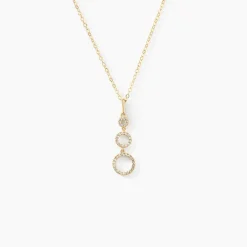 Collier Camron Or Jaune Oxyde De Zirconium