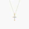 Collier Canice Croix Or Jaune Diamant