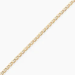 Collier Capucin Or Jaune Maille Marine Plate