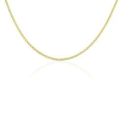 Collier Capucin Or Jaune Maille Marine Plate