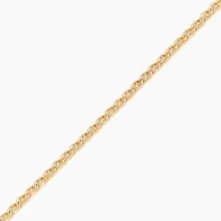 Collier Capucin Or Jaune Maille Marine Plate