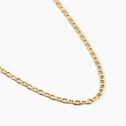 Collier Capucin Or Jaune Maille Marine Plate