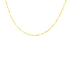 Collier Capucin Or Jaune Maille Marine Plate