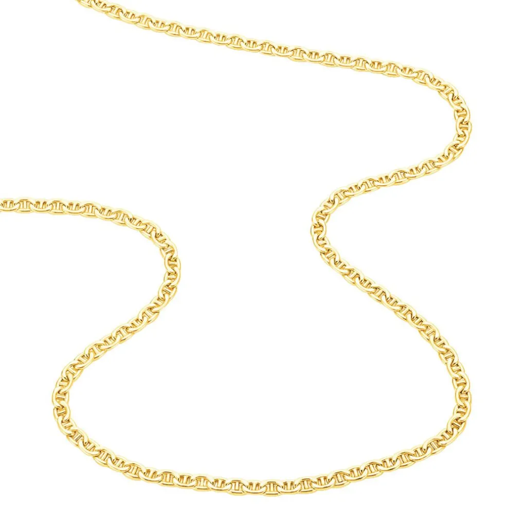 Collier Capucin Or Jaune Maille Marine Plate