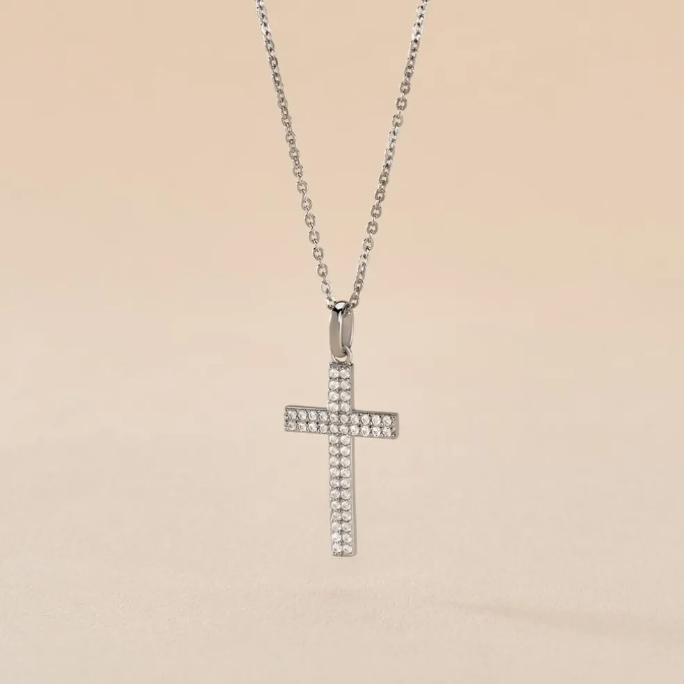 Collier Carola Argent Blanc Oxyde De Zirconium