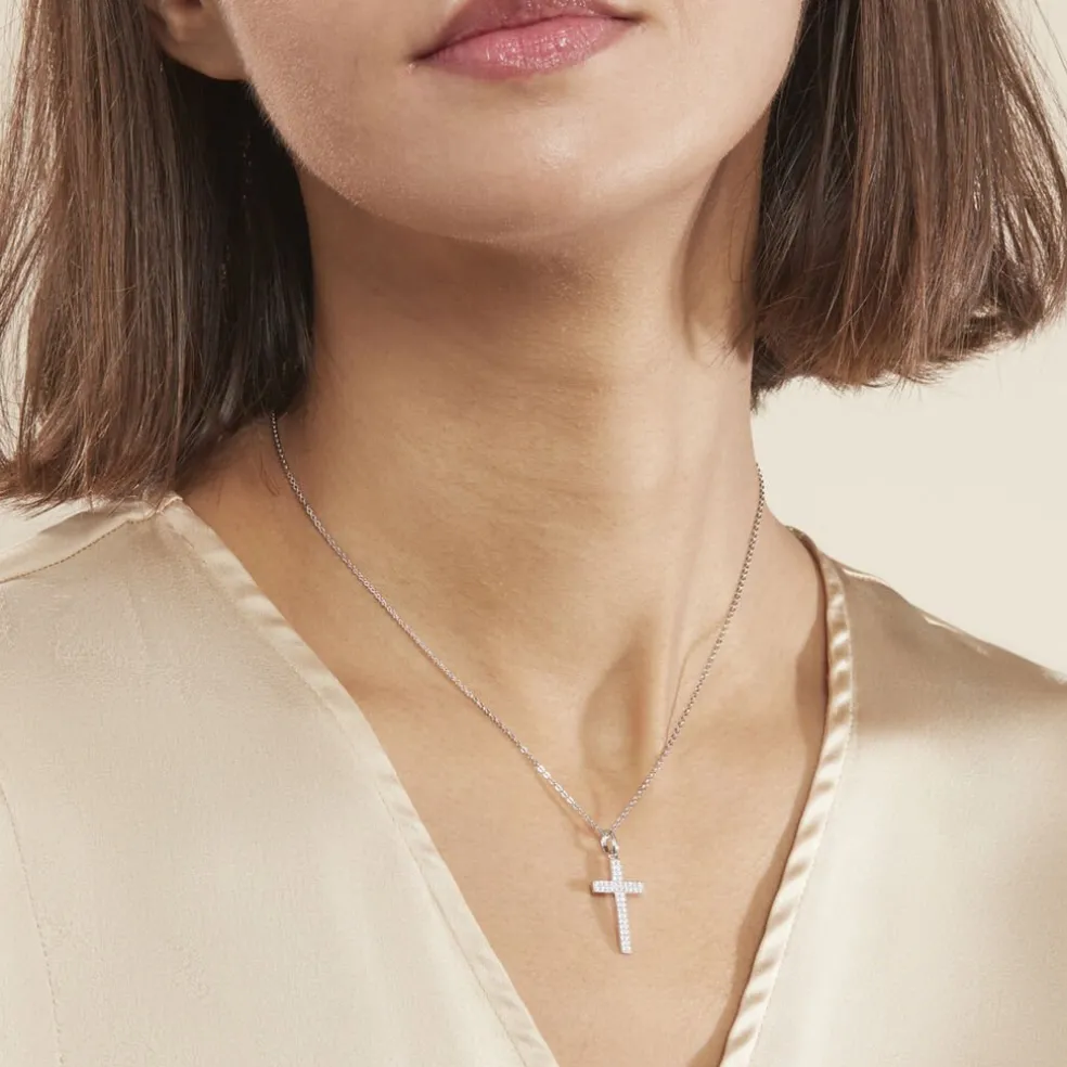 Collier Carola Argent Blanc Oxyde De Zirconium