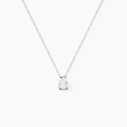 Collier Carolyn Argent Blanc Oxyde De Zirconium