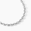 Collier Carrus Maille Grain De Cafe Argent Blanc