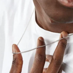 Collier Casper Argent Blanc