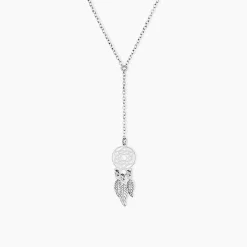 Collier Catchy Argent Blanc