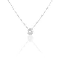 Collier Cate Argent Blanc Oxyde De Zirconium