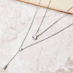 Collier Cate Argent Blanc Oxyde De Zirconium