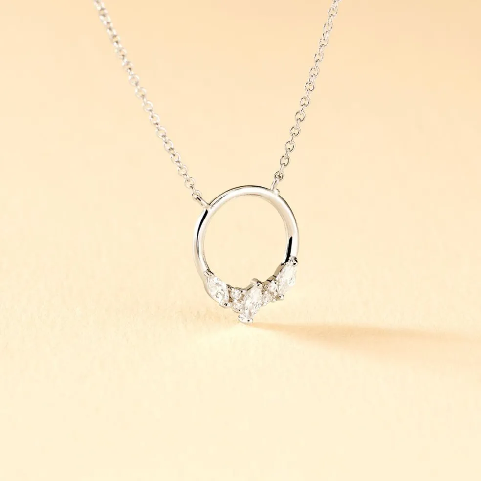 Collier Catiane Argent Blanc Oxyde De Zirconium