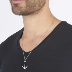 Collier Cedric Acier Blanc