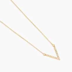 Collier Celene Or Jaune Oxyde De Zirconium