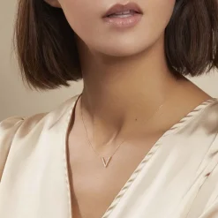 Collier Celene Or Jaune Oxyde De Zirconium