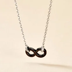 Collier Celinia Argent Blanc Céramique Et Oxyde De Zirconium