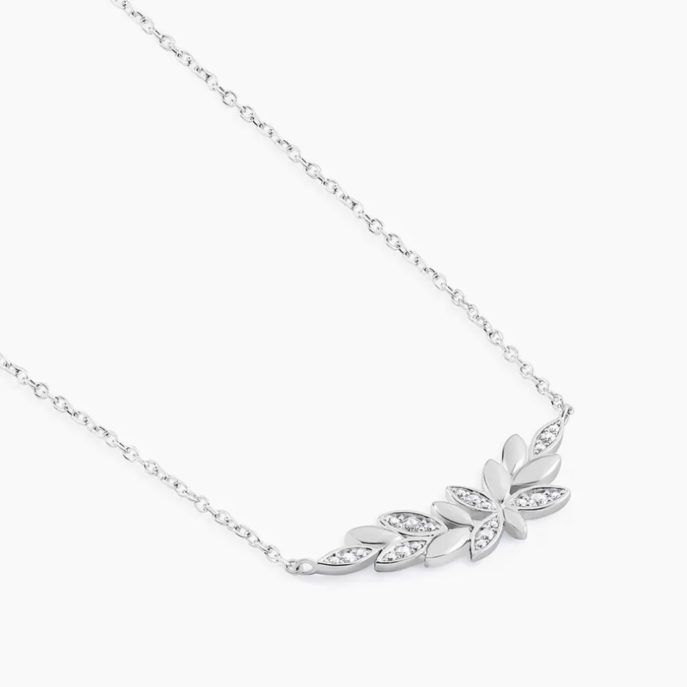 Collier Cesarine Argent Blanc Oxyde De Zirconium