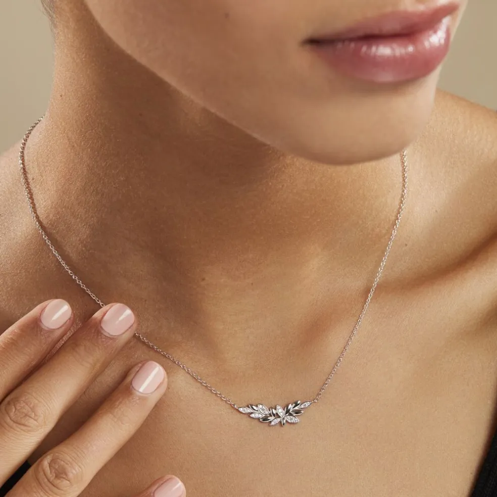 Collier Cesarine Argent Blanc Oxyde De Zirconium