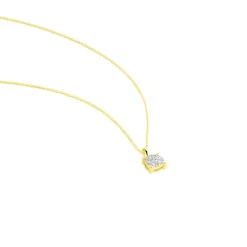 Collier Charlene Or Jaune Diamant Synthetique