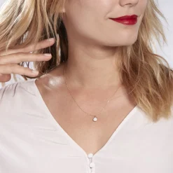 Collier Charlene Or Jaune Diamant Synthetique