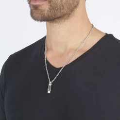 Collier Charlie-rose Acier Blanc