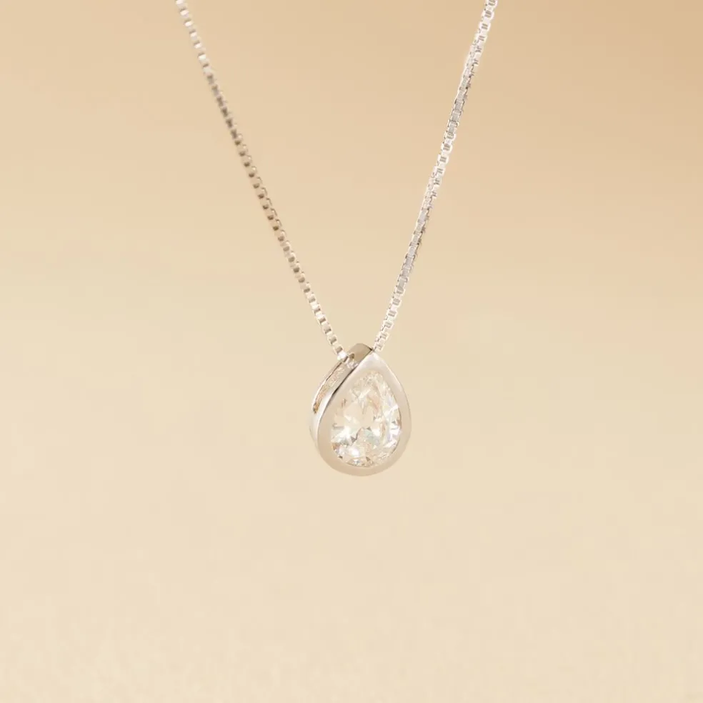 Collier Cherice Argent Blanc Oxyde De Zirconium