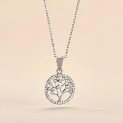 Collier Chimere Argent Blanc Oxyde De Zirconium