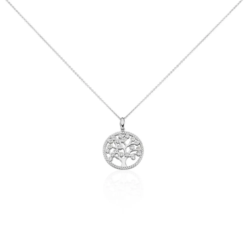 Collier Chimere Argent Blanc Oxyde De Zirconium