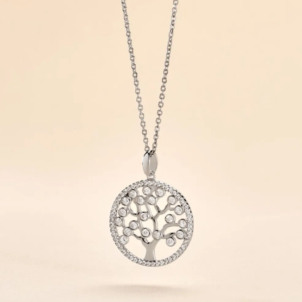 Collier Chimere Argent Blanc Oxyde De Zirconium