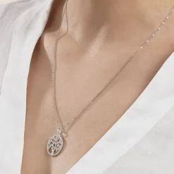 Collier Chimere Argent Blanc Oxyde De Zirconium