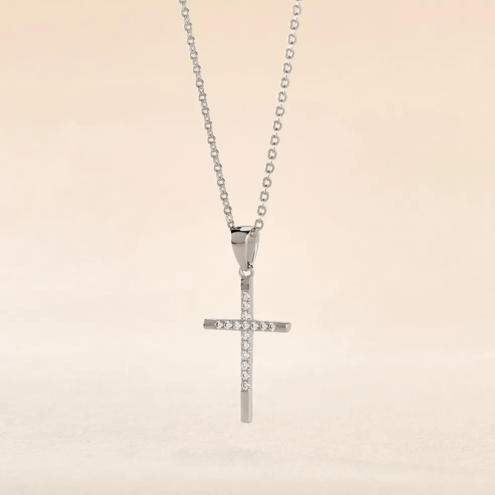 Collier Chirsta Argent Blanc Oxyde De Zirconium