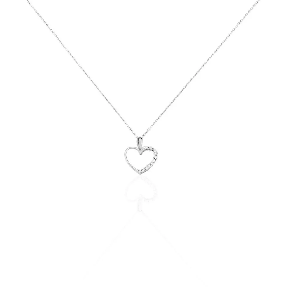 Collier Chlora Or Blanc Diamant