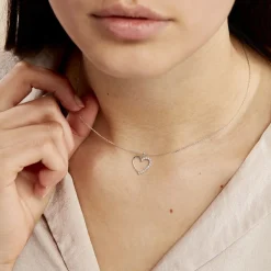 Collier Chlora Or Blanc Diamant