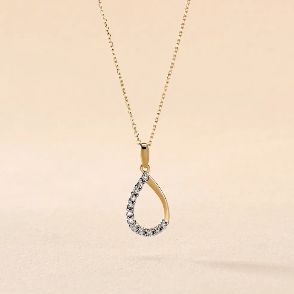 Collier Chrystalise Or Jaune Diamant