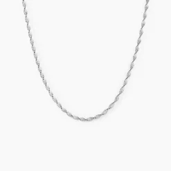 Collier Ciana Torsade Diamante Argent Blanc