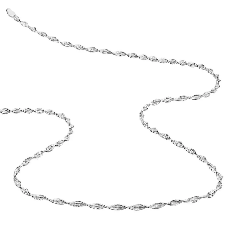 Collier Ciana Torsade Diamante Argent Blanc