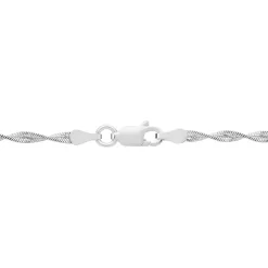 Collier Ciana Torsade Diamante Argent Blanc