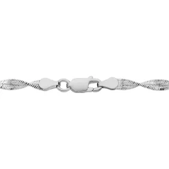 Collier Ciana Torsade Diamante Argent Blanc