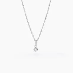 Collier Cicelie Or Blanc Diamant