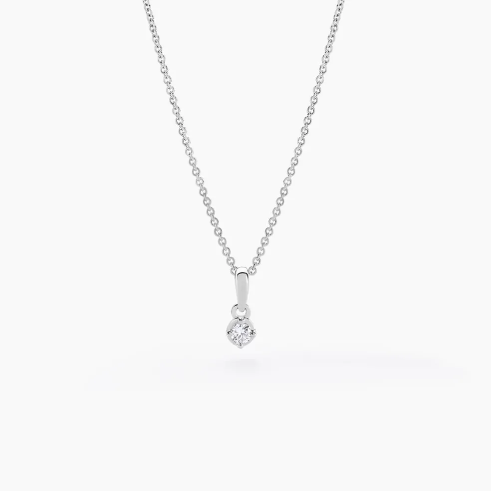 Collier Cicelie Or Blanc Diamant