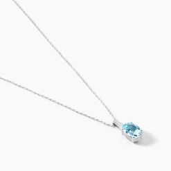 Collier Cindy Or Blanc Topaze Oxyde De Zirconium