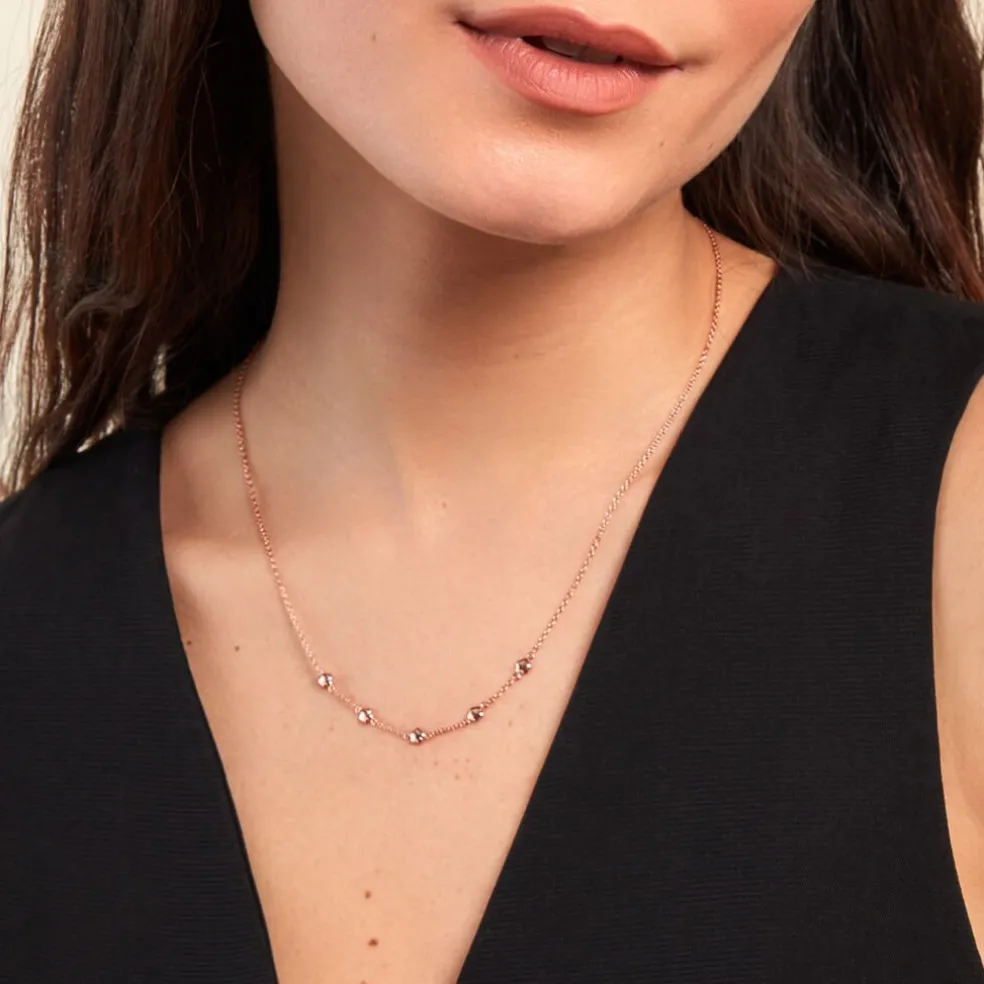 Collier Circee Argent Rose