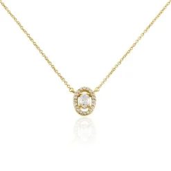 Collier Classical Plaqué Or Jaune Oxyde De Zirconium