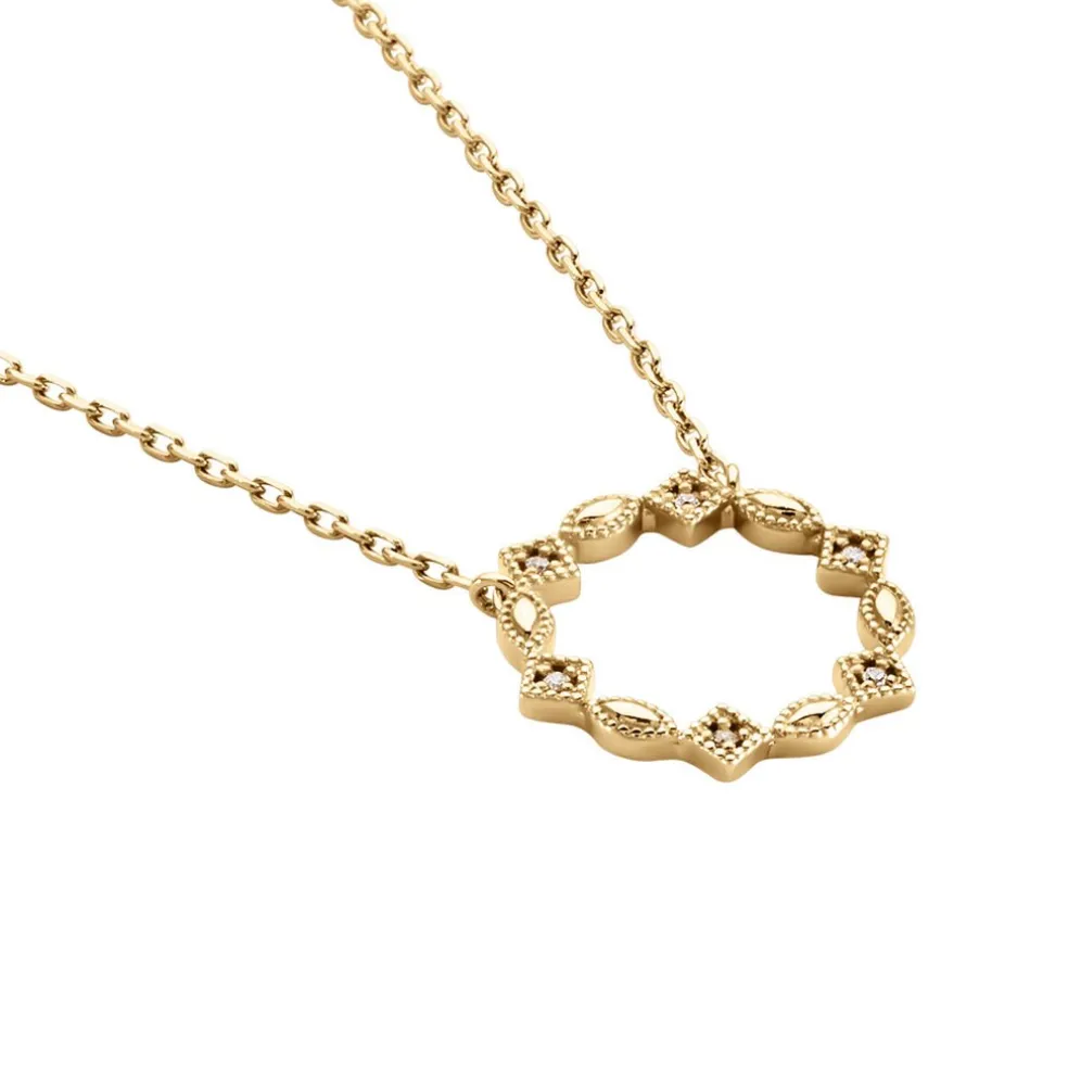 Collier éclat Perlé Plaqué Or Oxyde De Zirconium